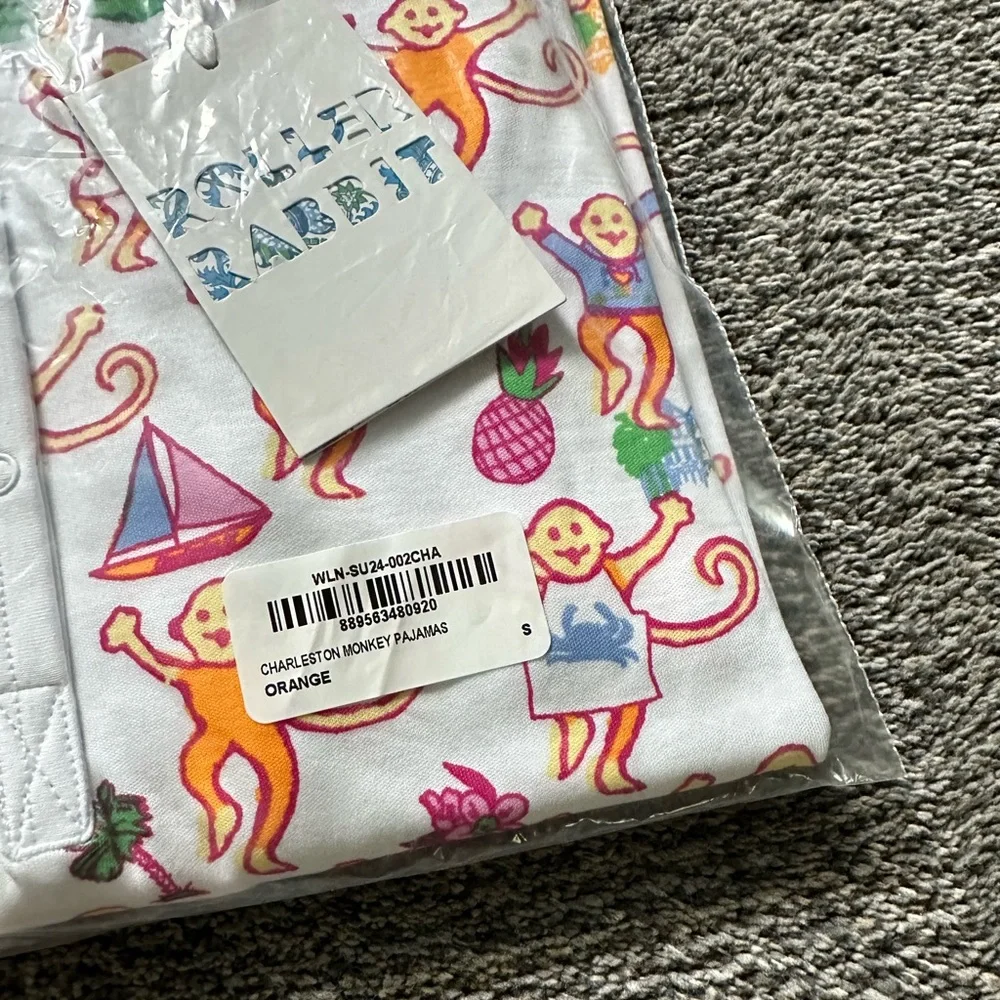 Roller Rabbit Charleston Monkey Pajamas - Picture 5 of 5